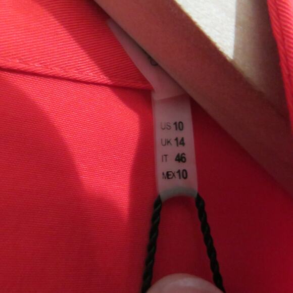 Elie Tahari Womens Sz 10 Glossy Red Samiyah Dress Pleated Red Dress Lace Hem - Picture 8 of 10